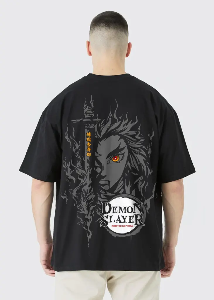 Rengoku Men Oversized Printed T-Shirt 