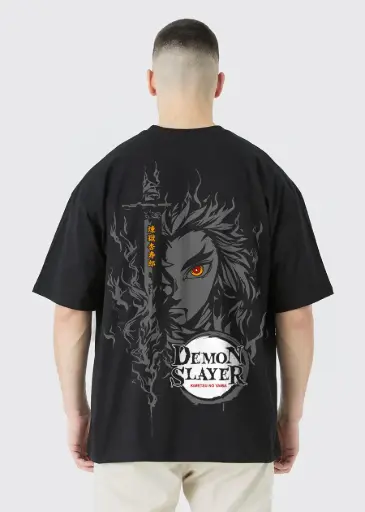 Rengoku Men Oversized Printed T-Shirt 